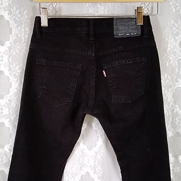 LEVI’S STRAUSS & CO 511 SLIM SIZE 10 REG 25X25 BLACK BOYS JEANS - Picture 2 of 16